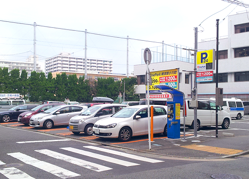 月極駐車場の一部